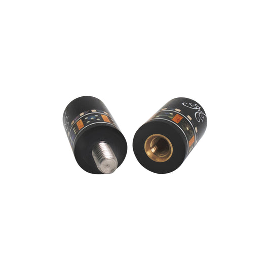 Meucci Pool Cue Joint Protectors - Brass Dice Inlay