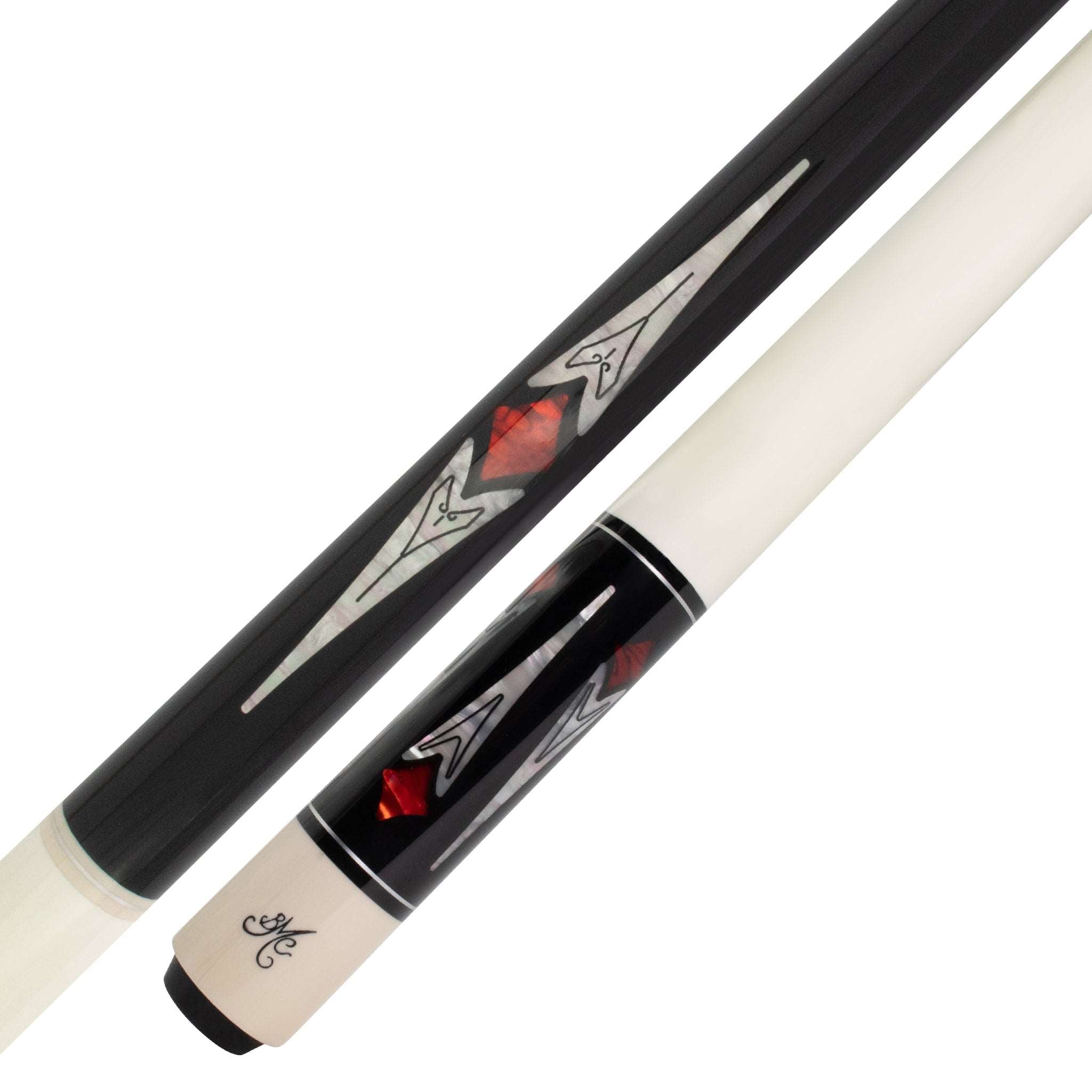 SW Bar Box 3 Black Red Meucci Pool Cue Butt and Forearm