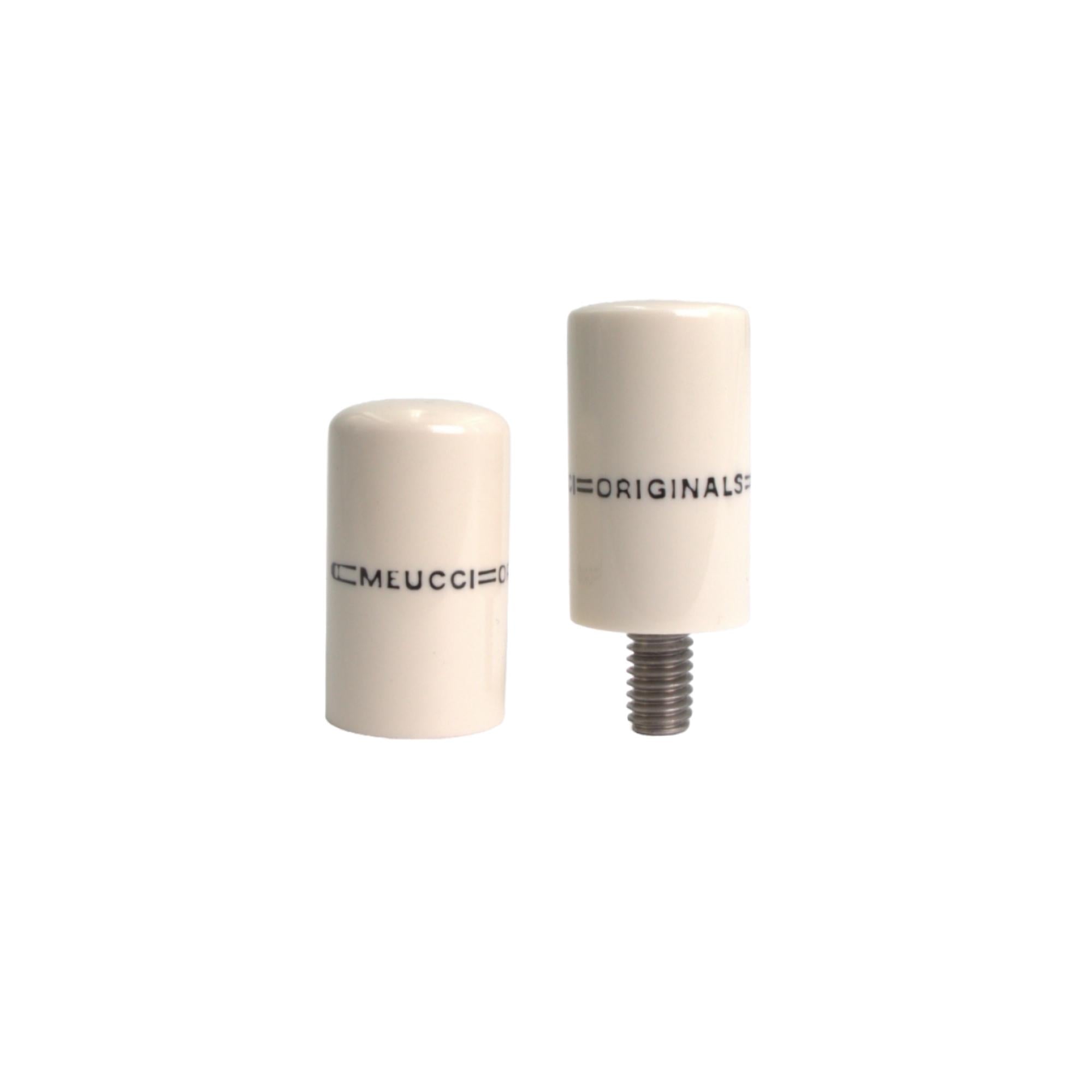 Meucci Pool Cue Joint Protectors - Originals Solid White