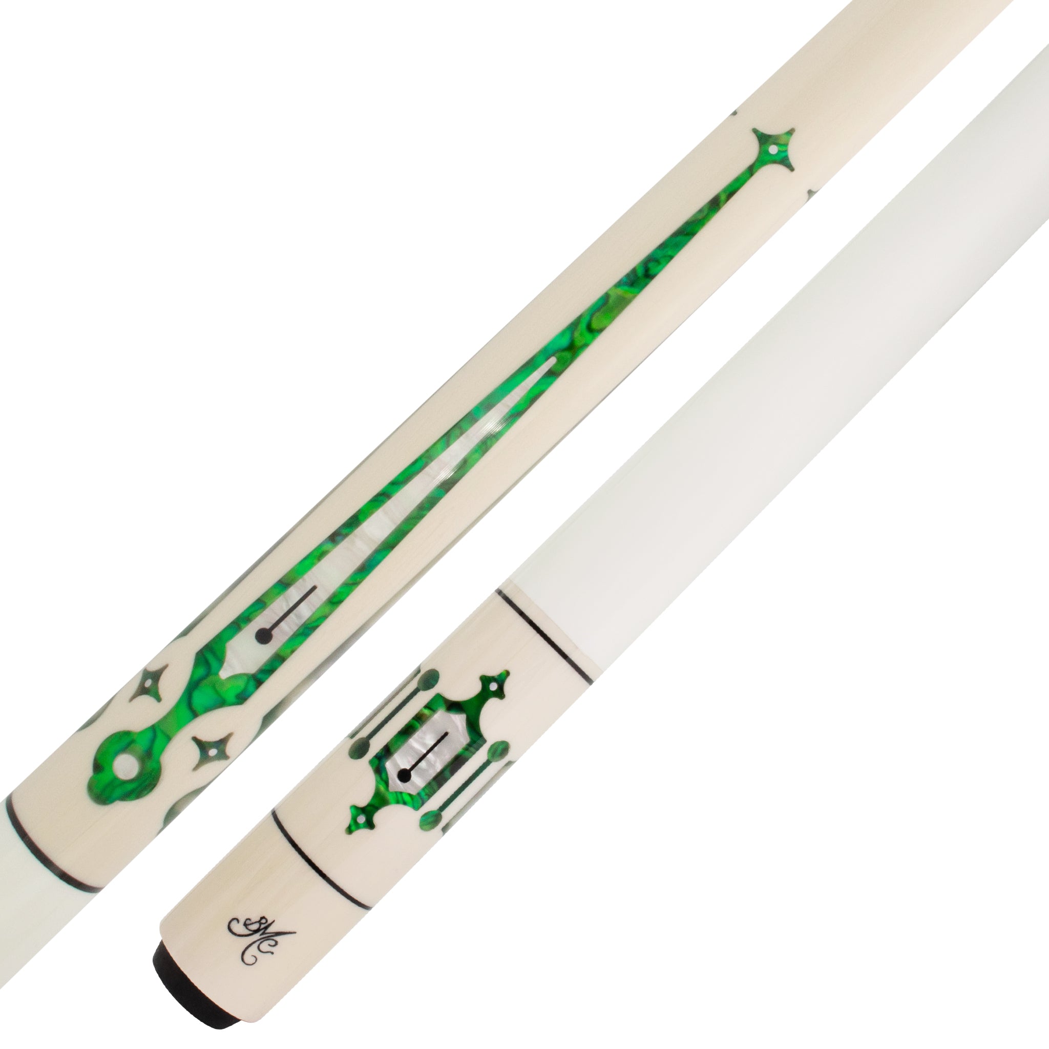 Power Piston 4 Green Meucci Pool Cue Butt and Forearm